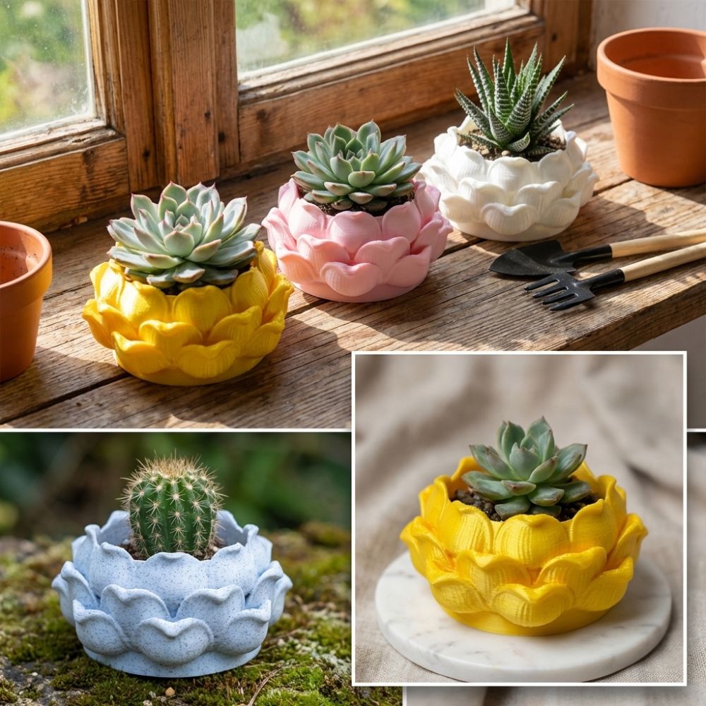 Doniczka na sukulenty w kształ – Echeveria Succulent recenzja i cena